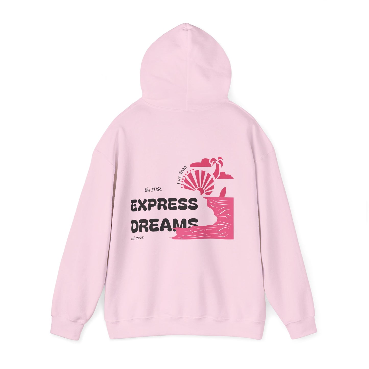 THE DREAMS COLLECTION HOODIE IN LIGHT PINK AND BLUE
