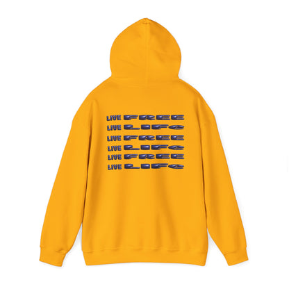 MEN THE INK EXPRESS HOODIE LIVE FREE 3-D addition
